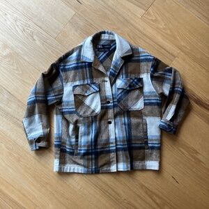 Zara oversized wool blend shacket, xsmall